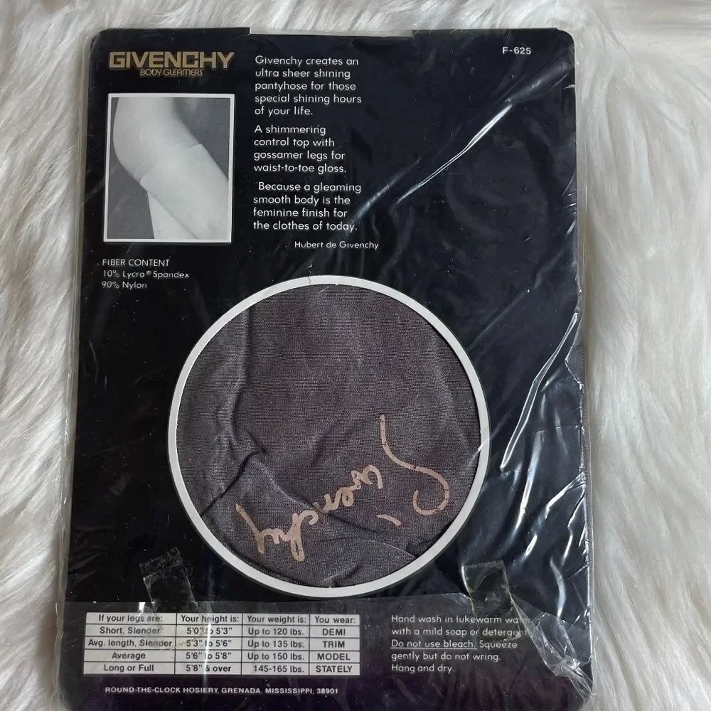 Givenchy‎ VTG Body Gleamers Pewter Grey Hose